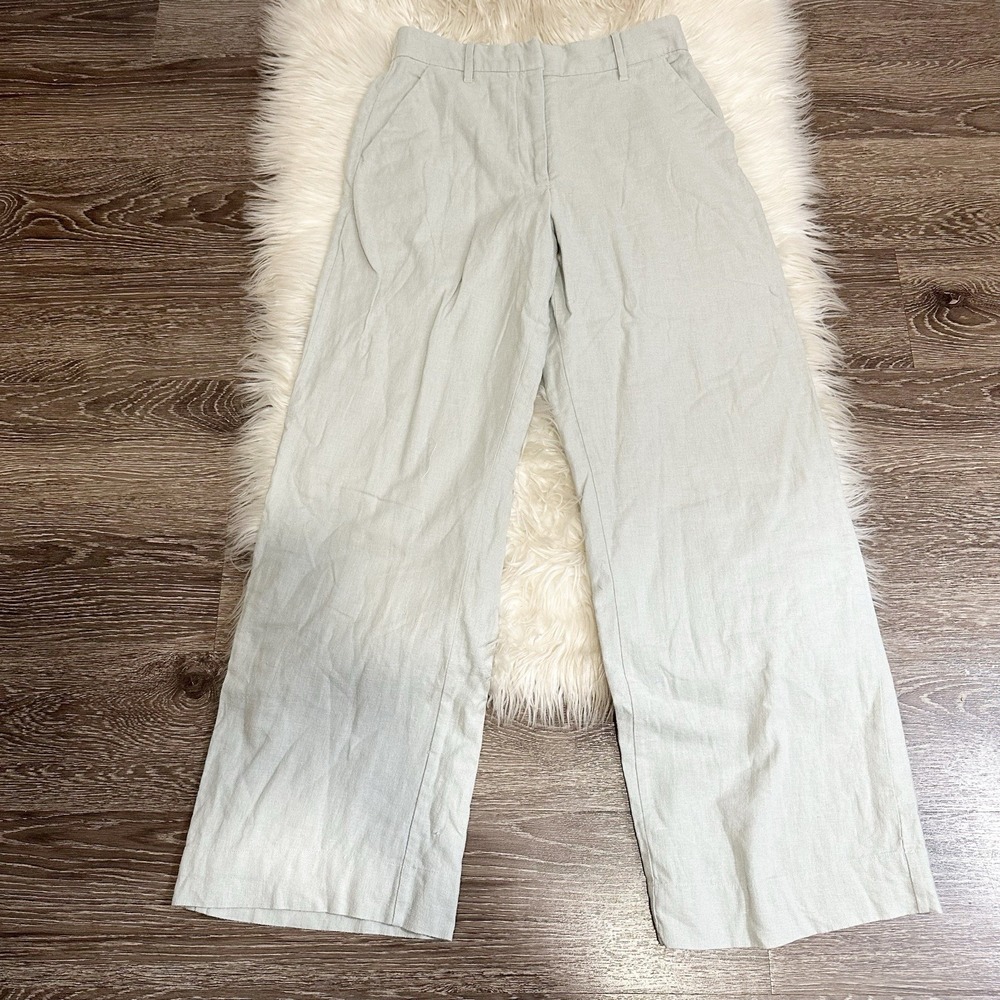 Abercrombie &‎ Fitch Womens Linen Blend Sloane Pants Size Small Regular Wide Leg